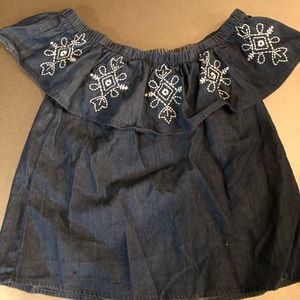 Girls denim color top